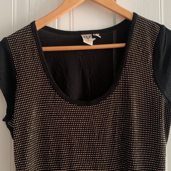 Nevada Black T-shirt with gold sequins - Picture 2 of 8